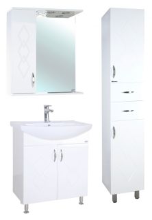 Зеркало-шкаф с подсветкой Bellezza Элеганс 50см левый белый 00000004923